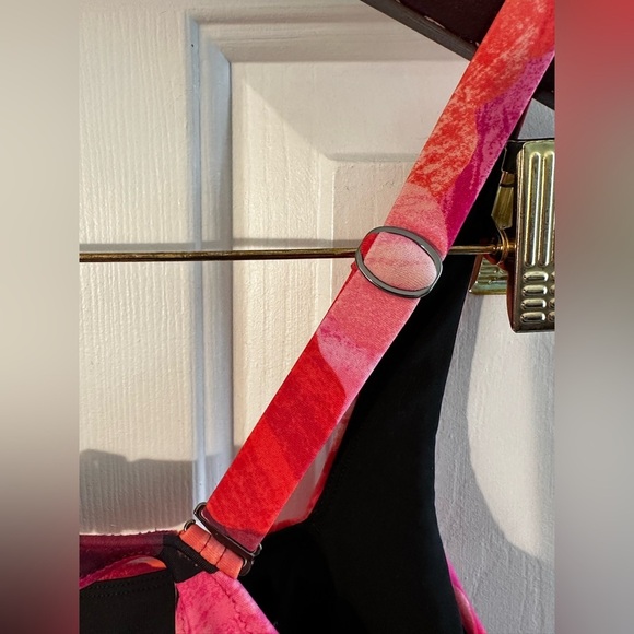 NWT ATHLETA Square Neck Tankini 32 B/C Liana Floral Mauve Swim Top #657740 $84 - Picture 10 of 14